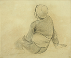 Oturan ocuk, arkadan - Sitting Boy, from behind