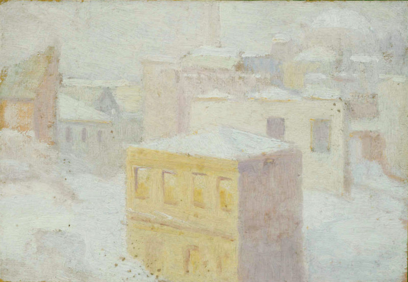 Karda Evler ve Cami - Houses and Mosque in Snow