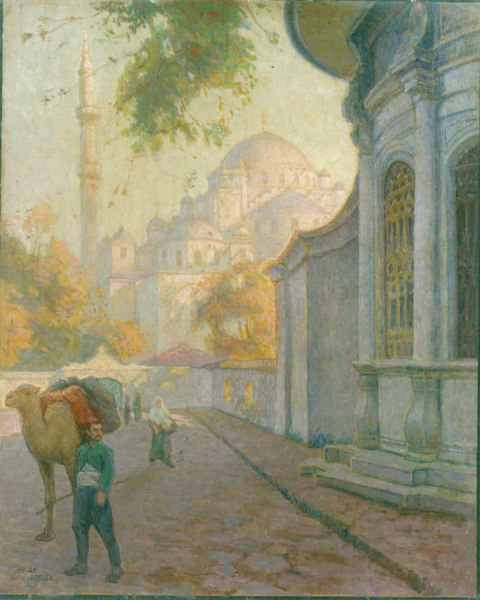 Nakidil Sultan Sebili nnden Fatih Camii - Fatih Mosque seen from Fountain of Sultan Naksidil